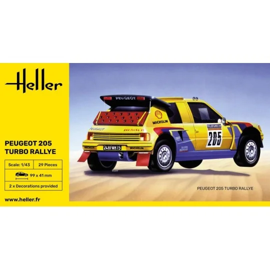 Peugeot 205 Turbo Rallye, 1/43 - Heller 80189
