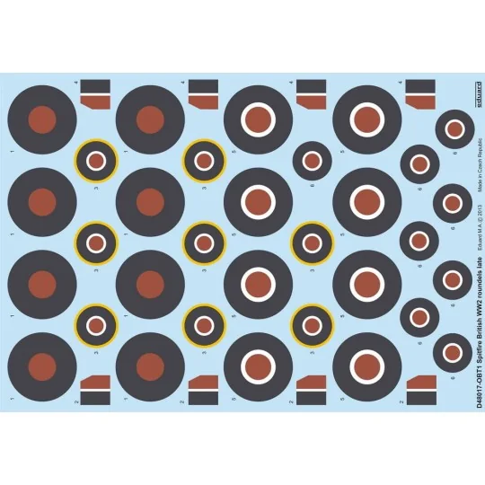 Spitfire British WW2 roundels late - Eduard Accessories D48017