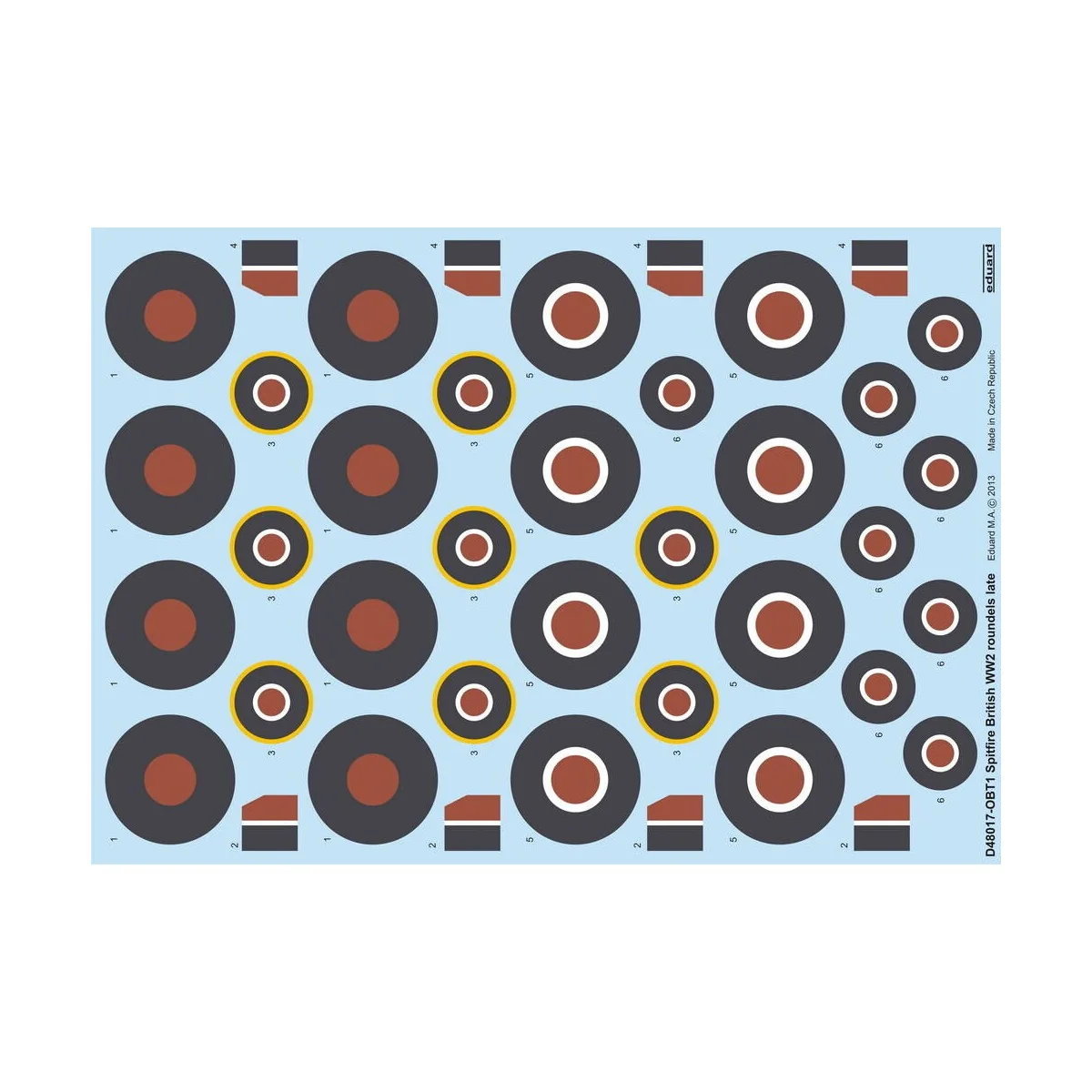 Spitfire British WW2 roundels late - Eduard Accessories D48017