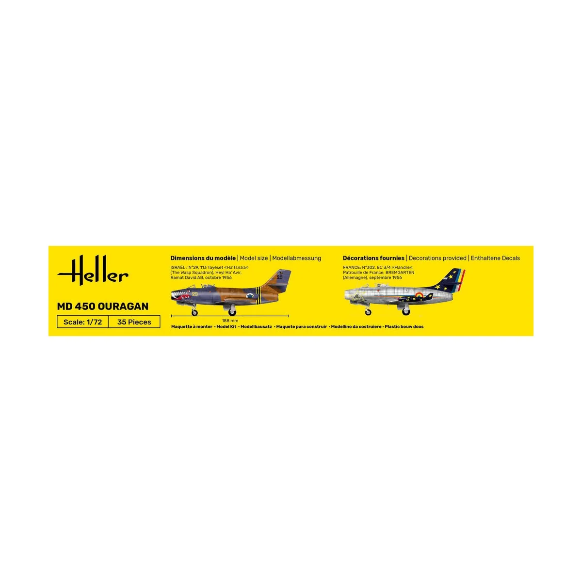MD 450 Ouragan, 1/72 - Heller 80201