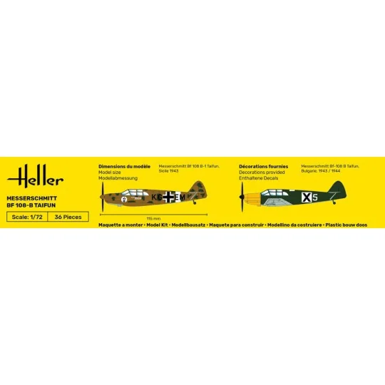 Messerschmitt Bf 108 B Taifun, 1/72 - Heller 80231
