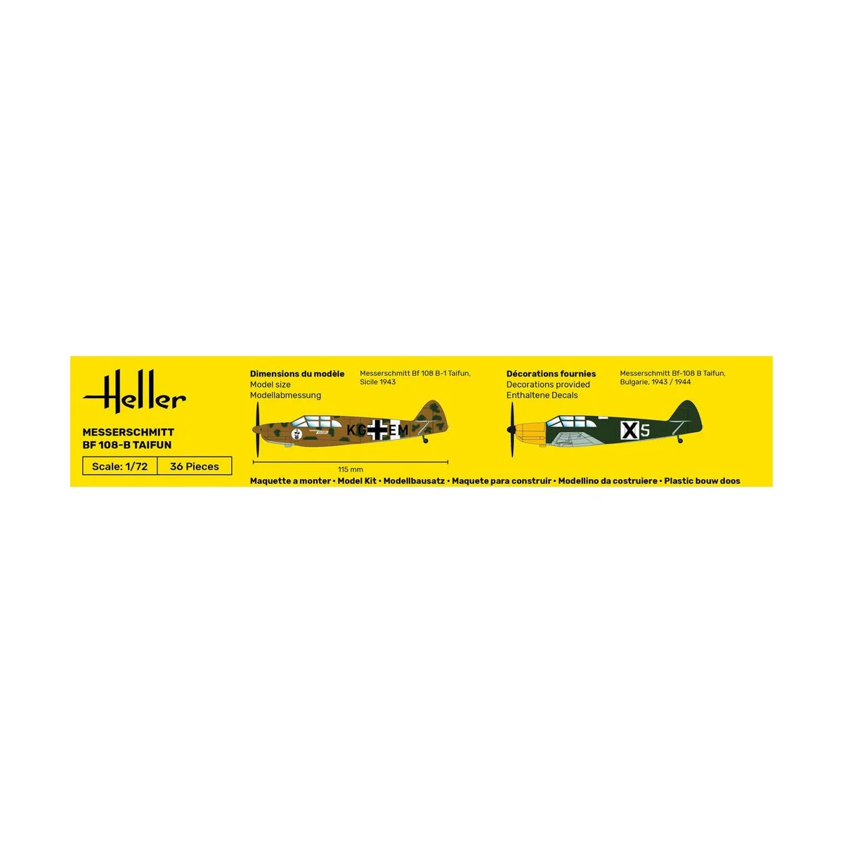 Messerschmitt Bf 108 B Taifun, 1/72 - Heller 80231