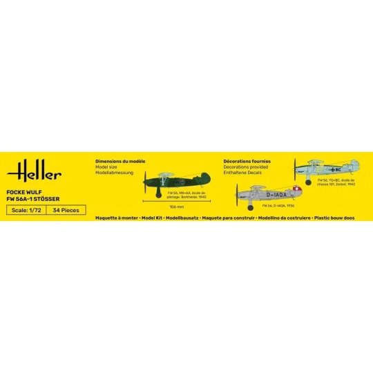 Focke Wulf FW 56A-1 Stösser, 1/72 - Heller 80238