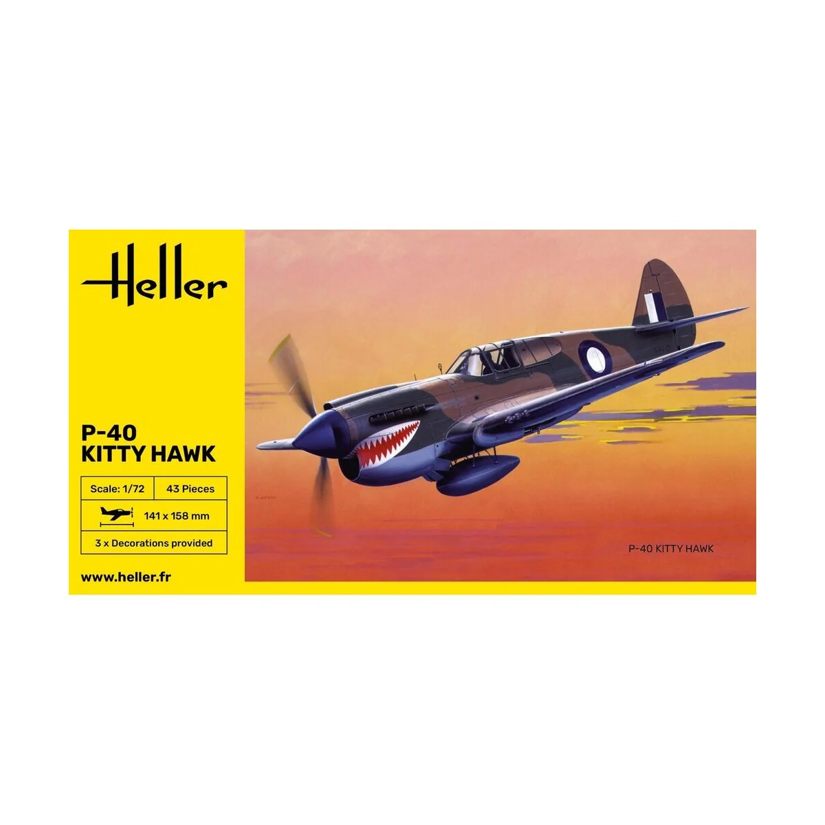 P-40 Kitty Hawk, 1/72 - Heller 80266