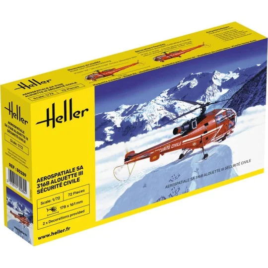 Alouette III Sécurité Civile, 1/72 - Heller 80289