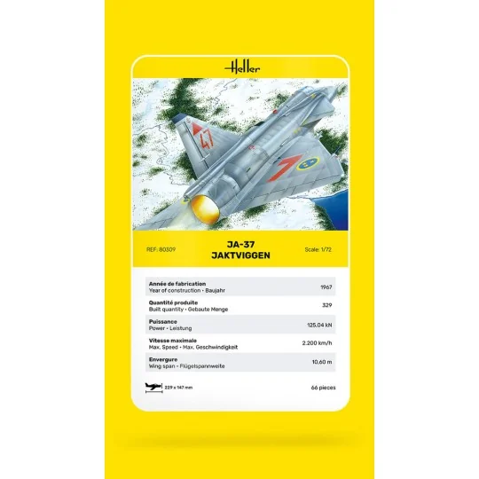 Ja-37 Jaktviggen, 1/72 - Heller 80309