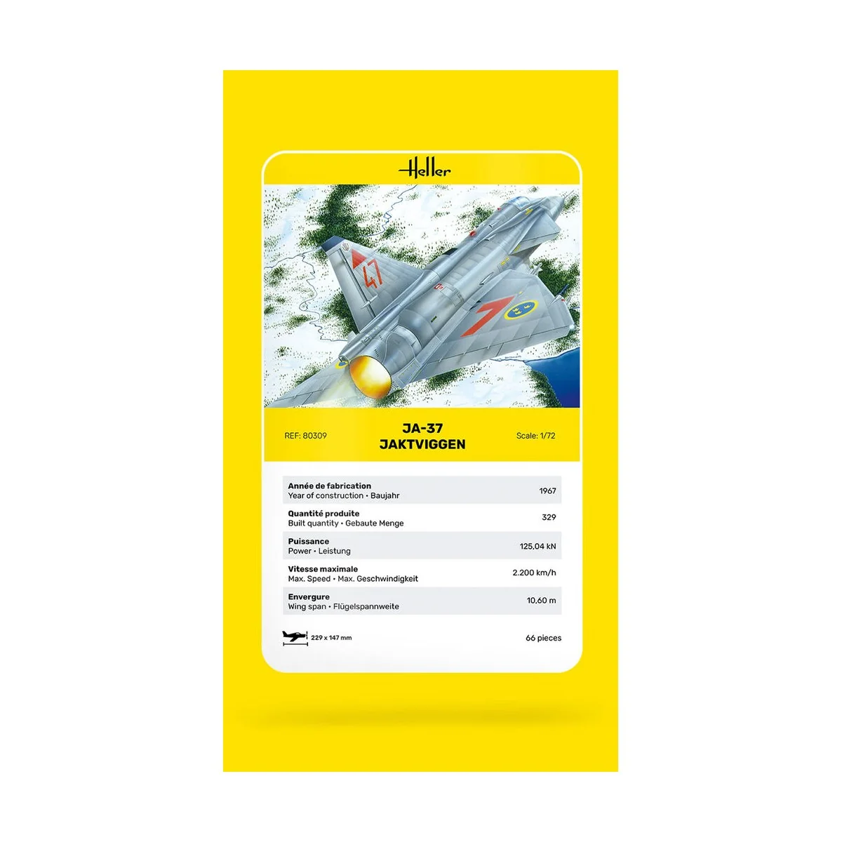 Ja-37 Jaktviggen, 1/72 - Heller 80309