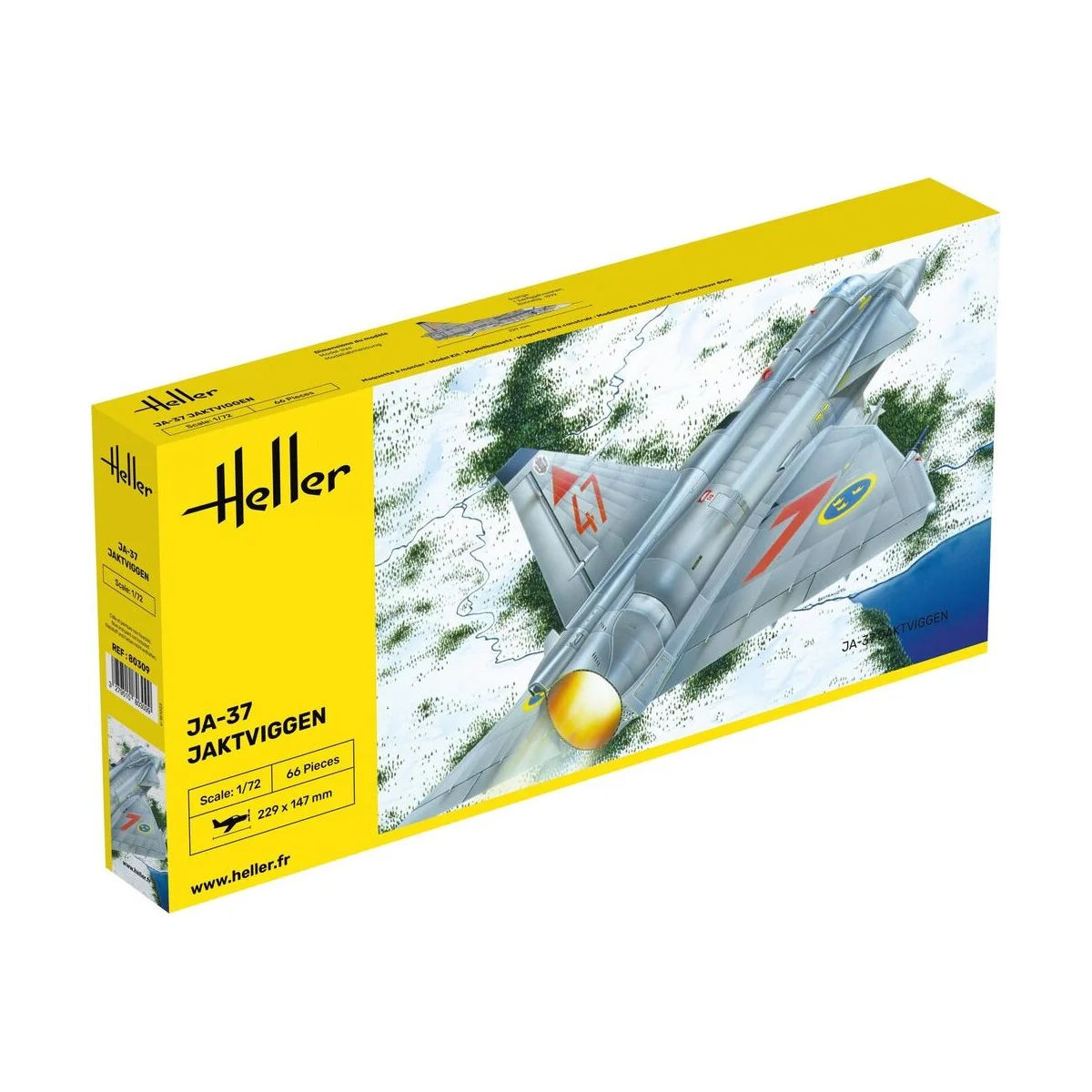 Ja-37 Jaktviggen, 1/72 - Heller 80309