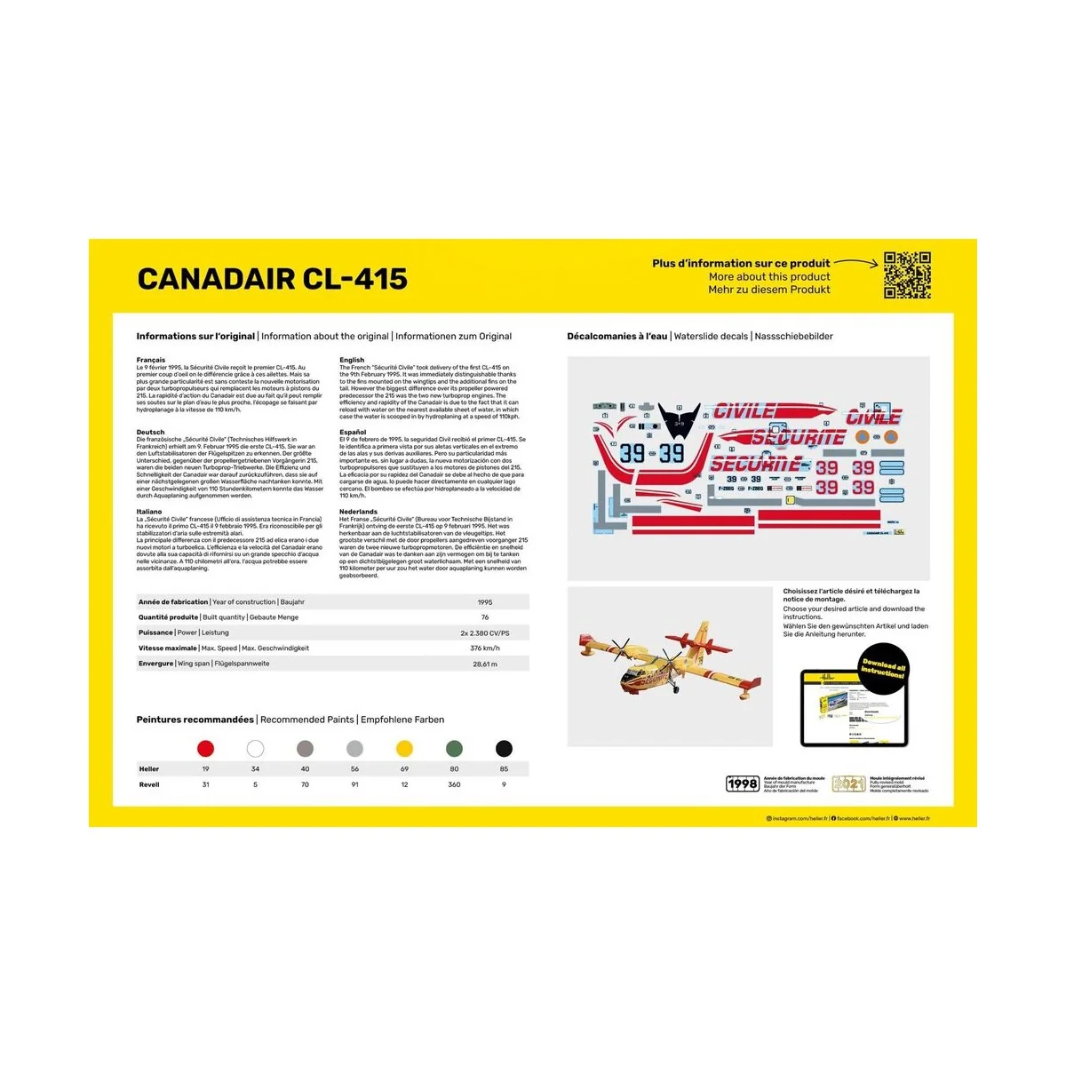 Canadair CL-415, 1/72 - Heller 80370