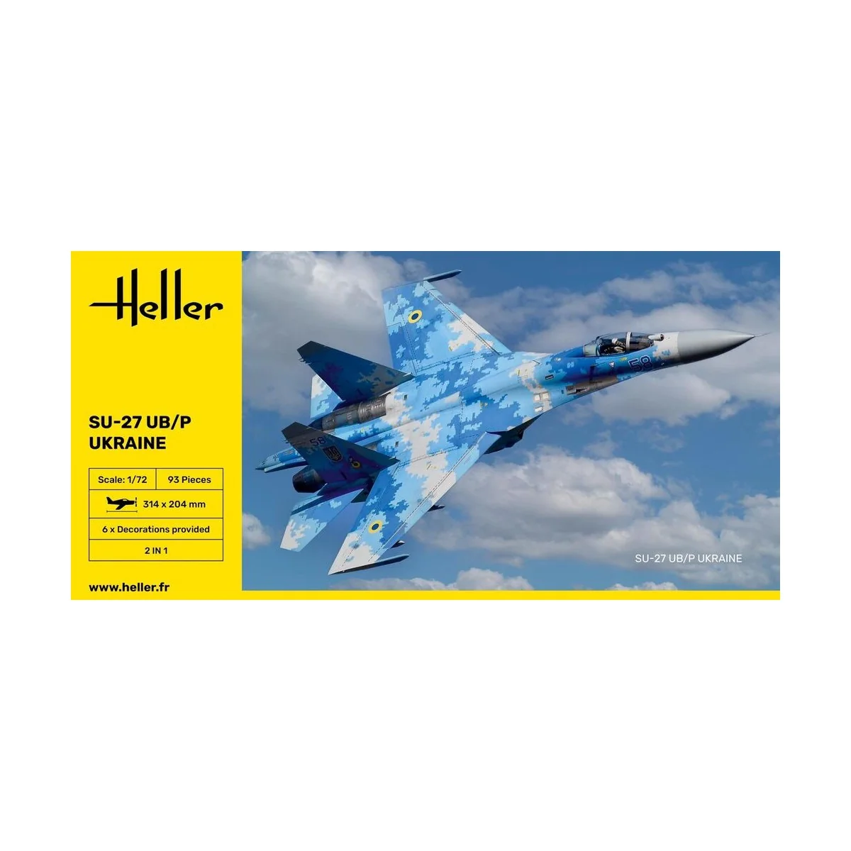 SU-27 UB/P Ukraine, 1/72 - Heller 80371