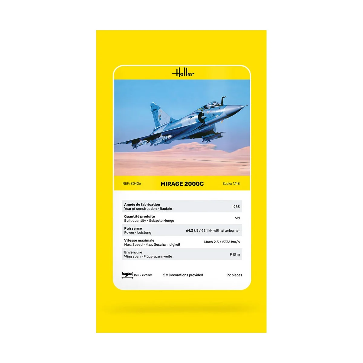 Mirage 2000 C, 1/48 - Heller 80426