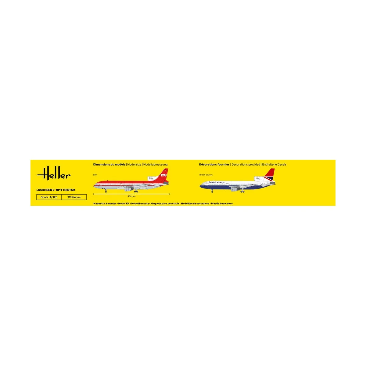 Lockheed L-1011 Tristar, 1/125 - Heller 80451