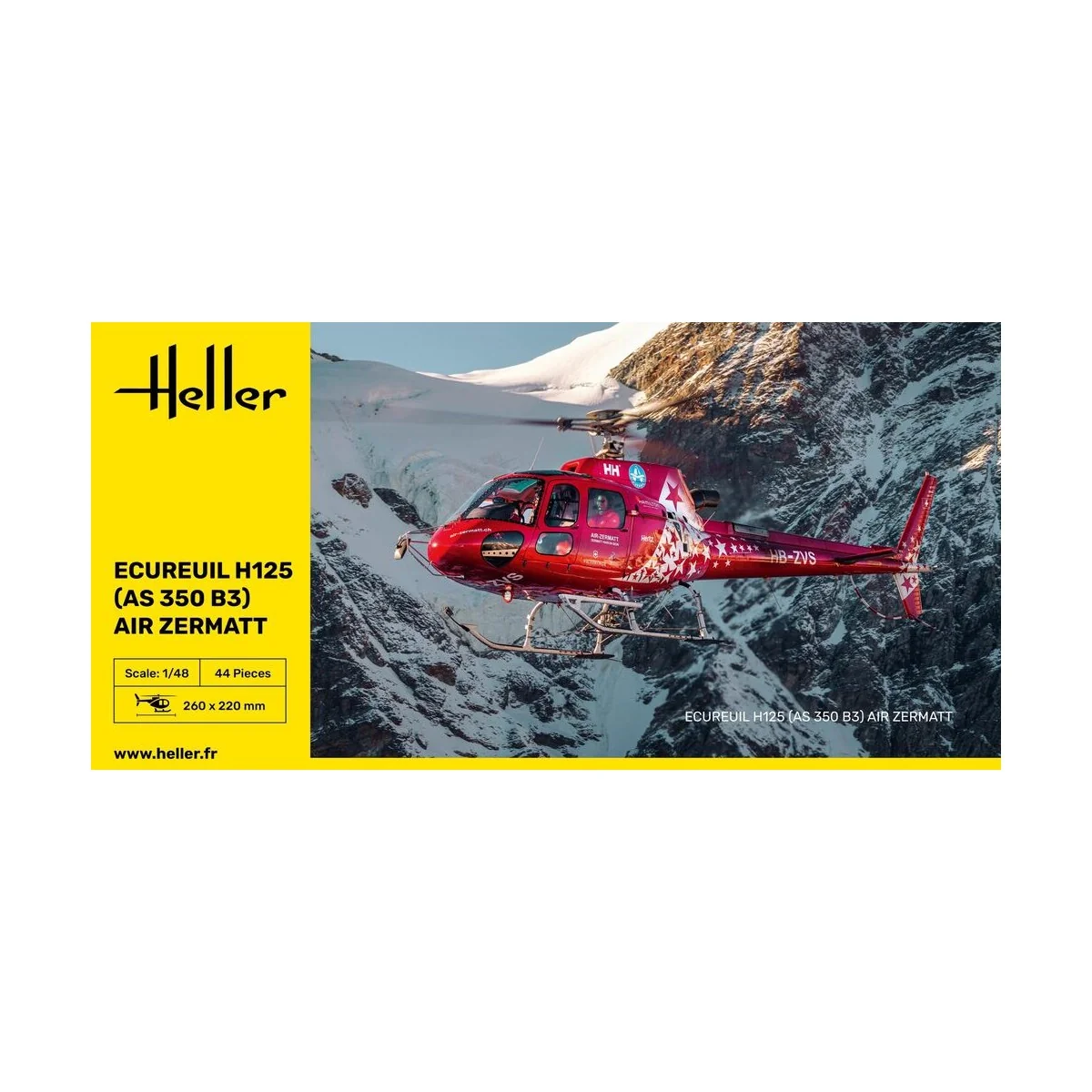 Ecureuil H125 (AS 350 B3) Air Zermatt, 1/48 - Heller 80490
