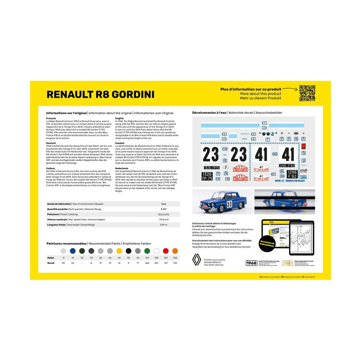 Renault R8 Gordini, 1/24 - Heller 80700