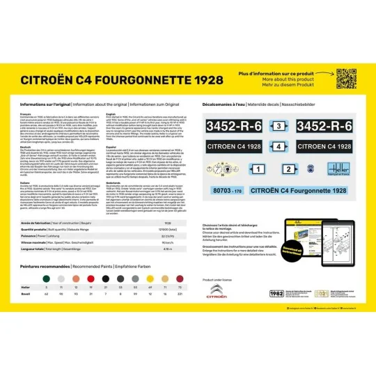Citroen C4 Fourgonnette 1928, 1/24 - Heller 80703