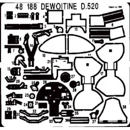 Dewoitine D-520, 1/48 - Eduard Accessories 48188