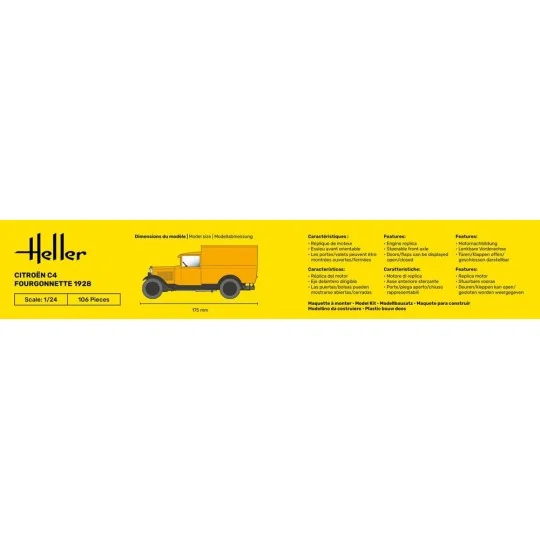Citroen C4 Fourgonnette 1928, 1/24 - Heller 80703