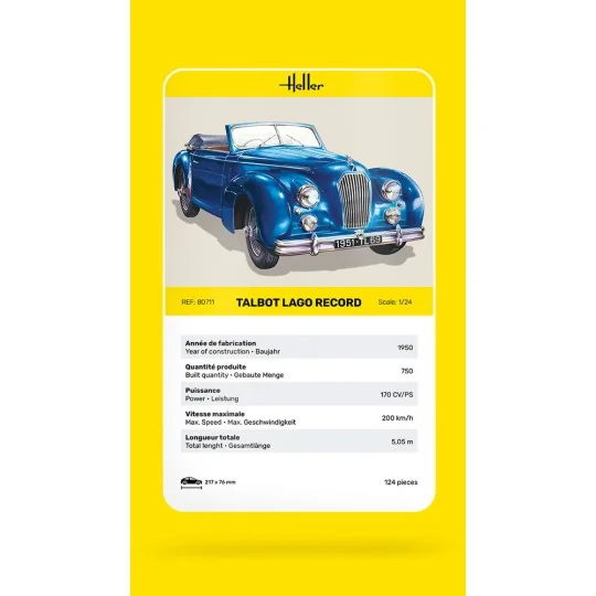 Talbot Lago Record, 1/24 - Heller 80711