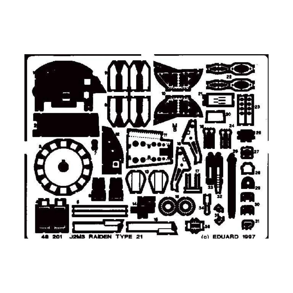 J2M3 Raiden type 21 - Eduard Accessories 48201
