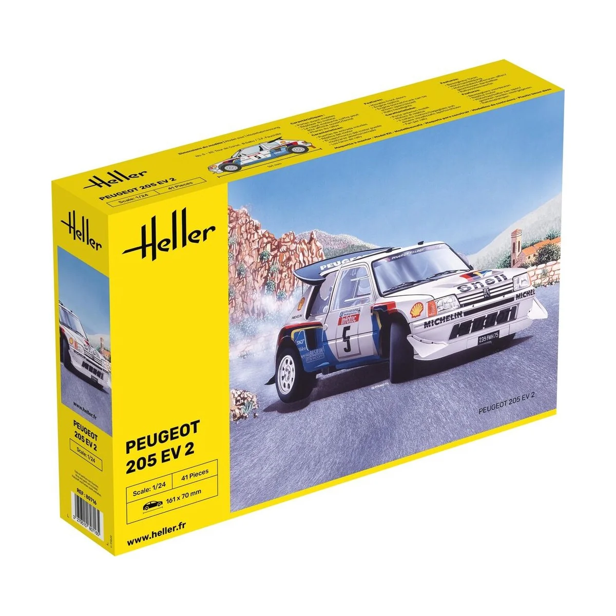 Peugeot 205 EV 2, 1/24 - Heller 80716