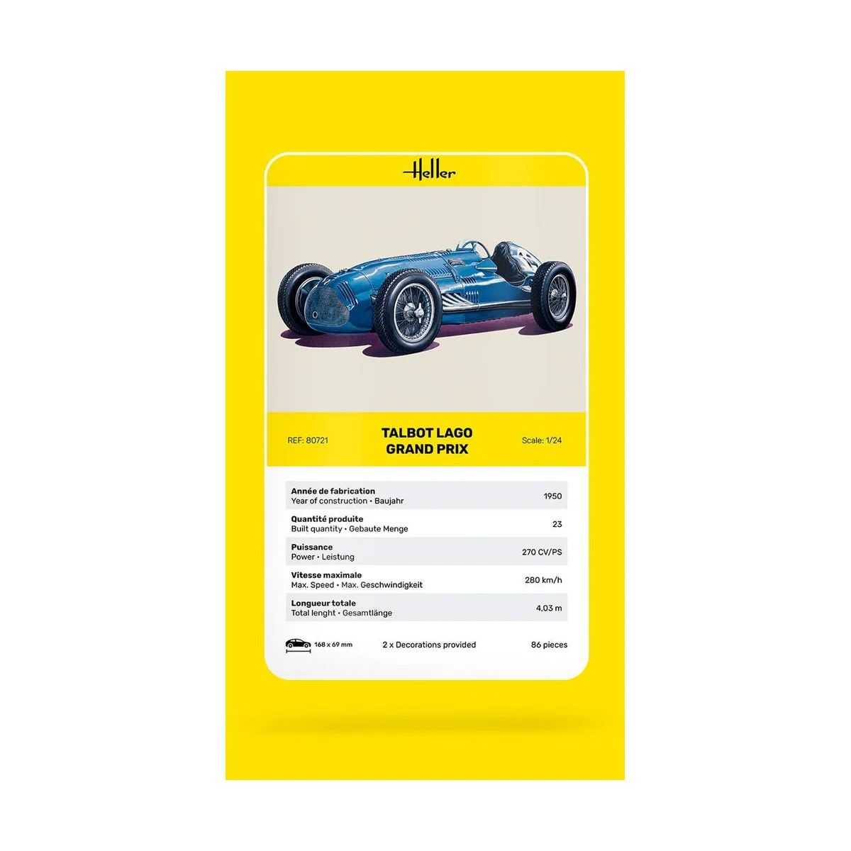 Talbot Lago Grand Prix, 1/24 - Heller 80721