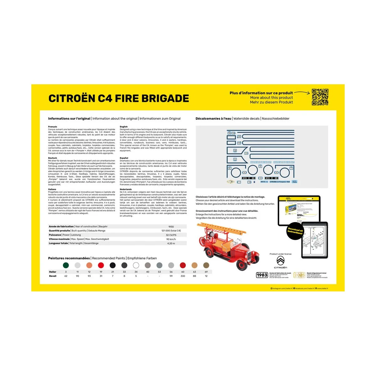 Citroen C4 Fire Brigade, 1/24 - Heller 80733
