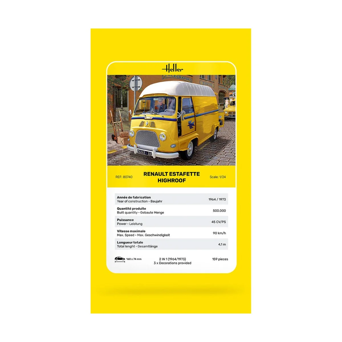Renault Estafette Highroof, 1/24 - Heller 80740