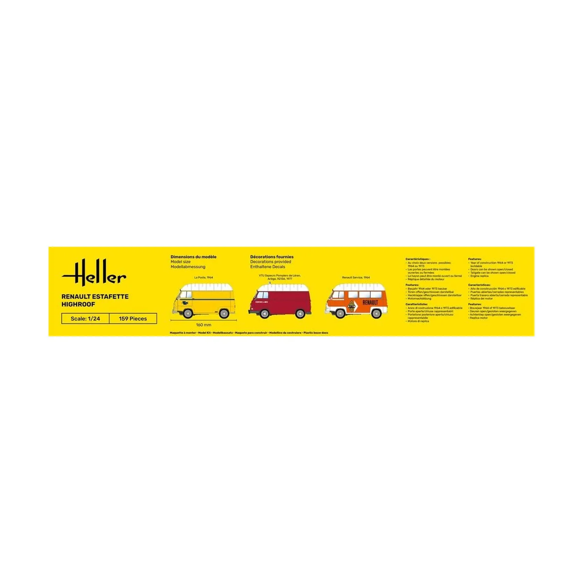 Renault Estafette Highroof, 1/24 - Heller 80740
