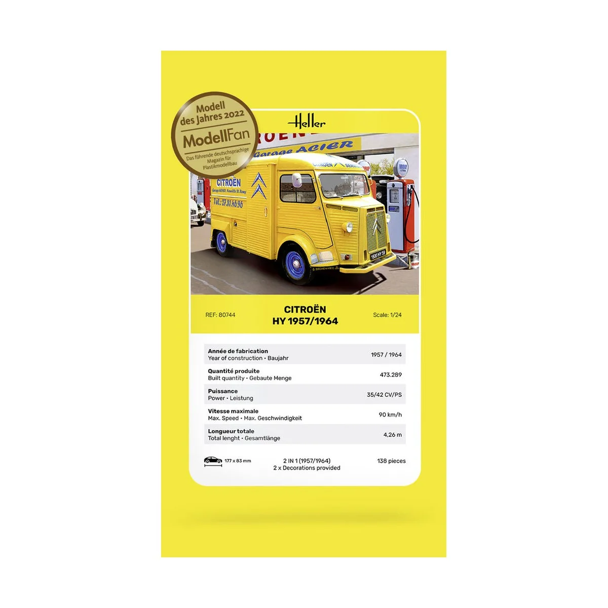 CITROEN HY 1957/1964, 1/24 - Heller 80744