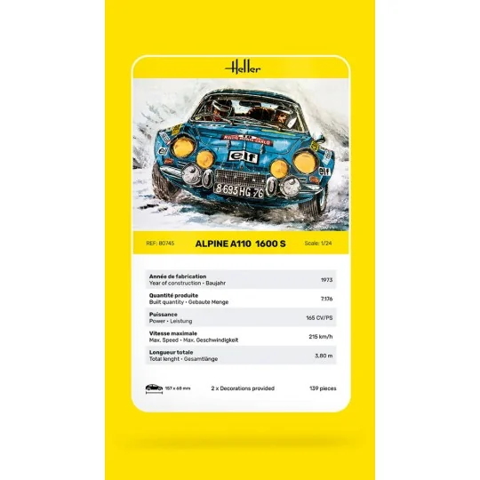 Alpine A110 (1600S), 1/24 - Heller 80745