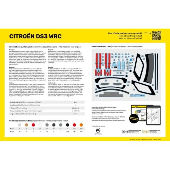 Citroen DS3 WRC, 1/24 - Heller 80758