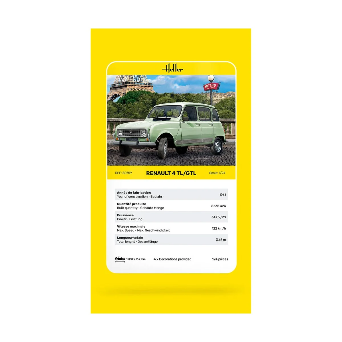 Renault 4TL/GTL, 1/24 - Heller 80759