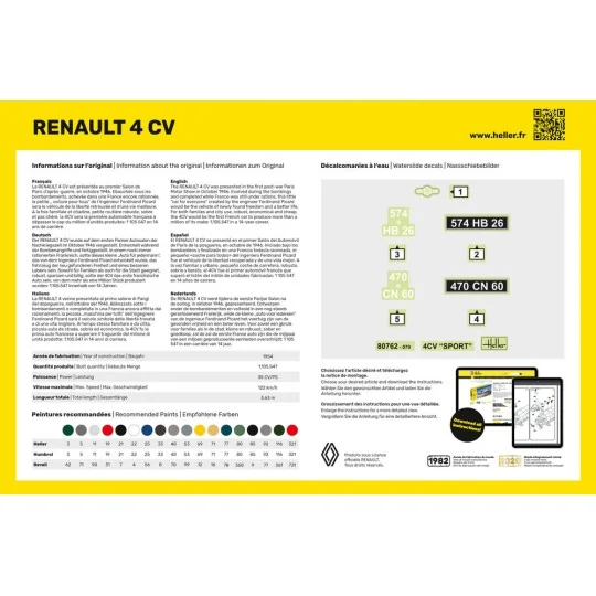 Renault 4 CV, 1/24 - Heller 80762