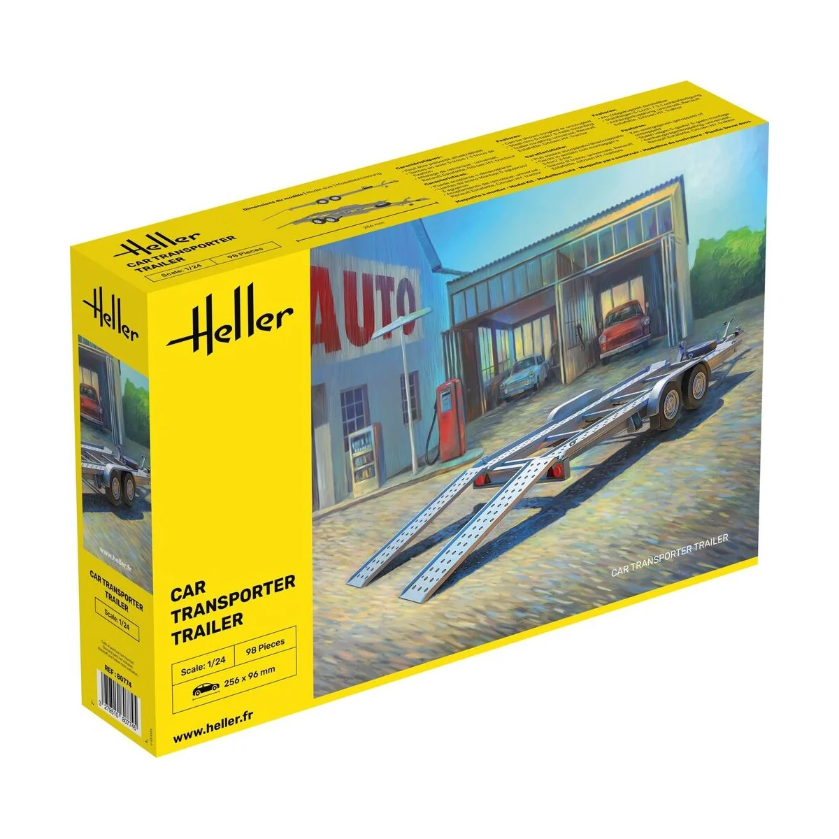Car Transporter Trailer, 1/24 - Heller 80774