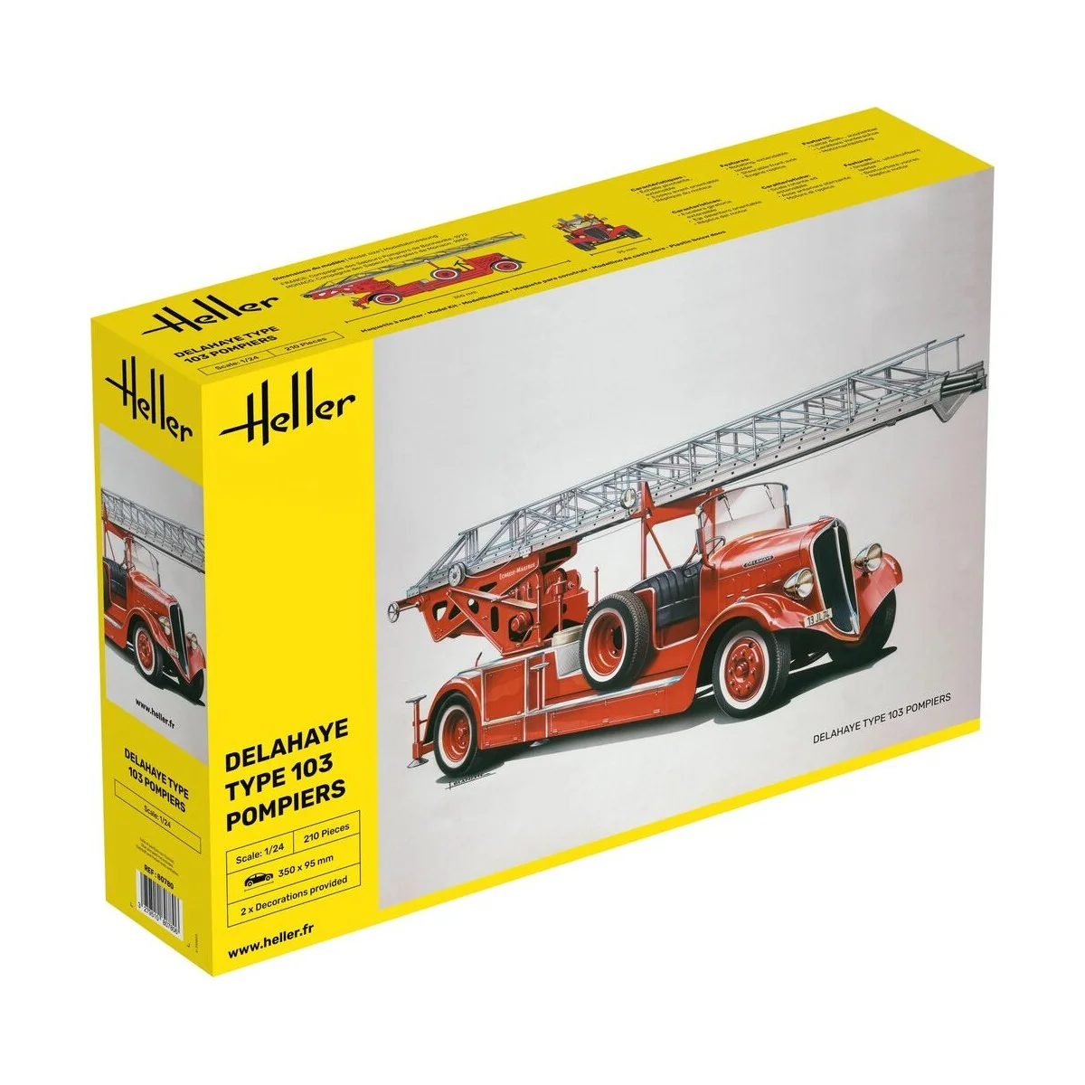 Delahaye Type 103 Pompiers, 1/24 - Heller 80780