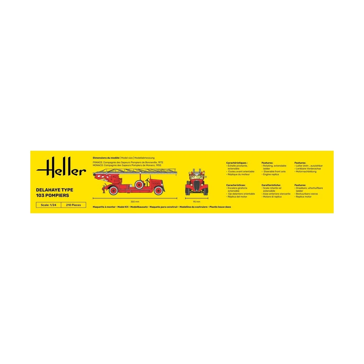 Delahaye Type 103 Pompiers, 1/24 - Heller 80780