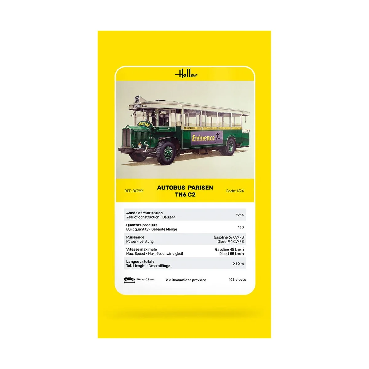 Autobus TN6 C2, 1/24 - Heller 80789