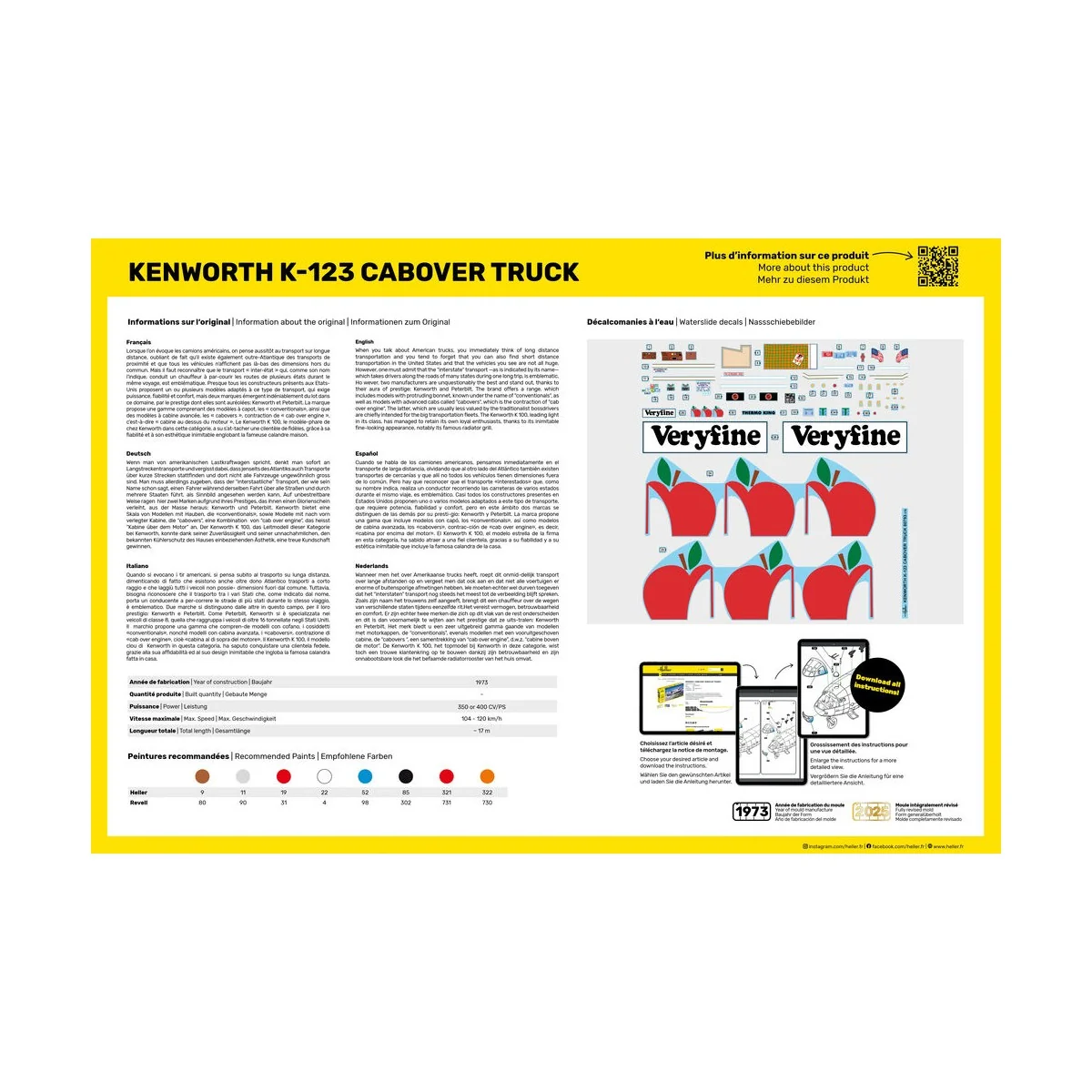 Kenworth K-123 Cabover Truck, 1/43 - Heller 80793