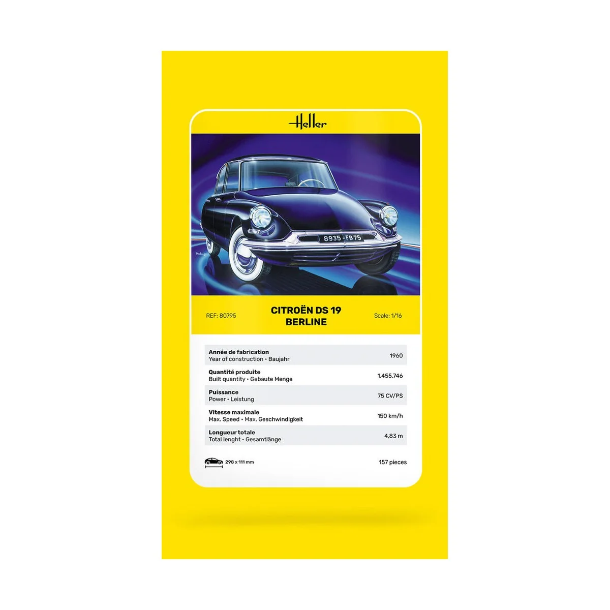 Citroen DS 19, 1/16 - Heller 80795