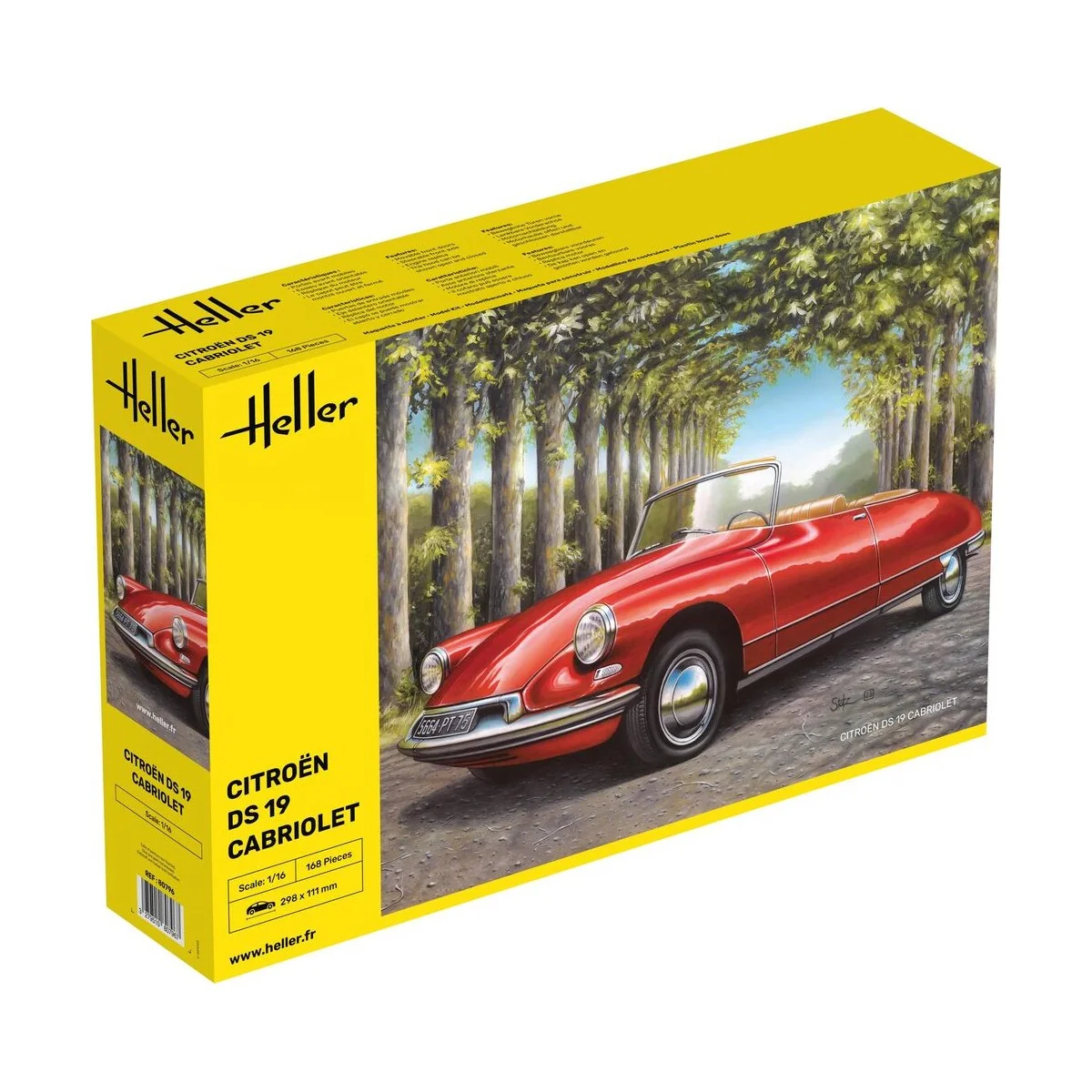 Citroen DS 19 Cabriolet, 1/16 - Heller 80796