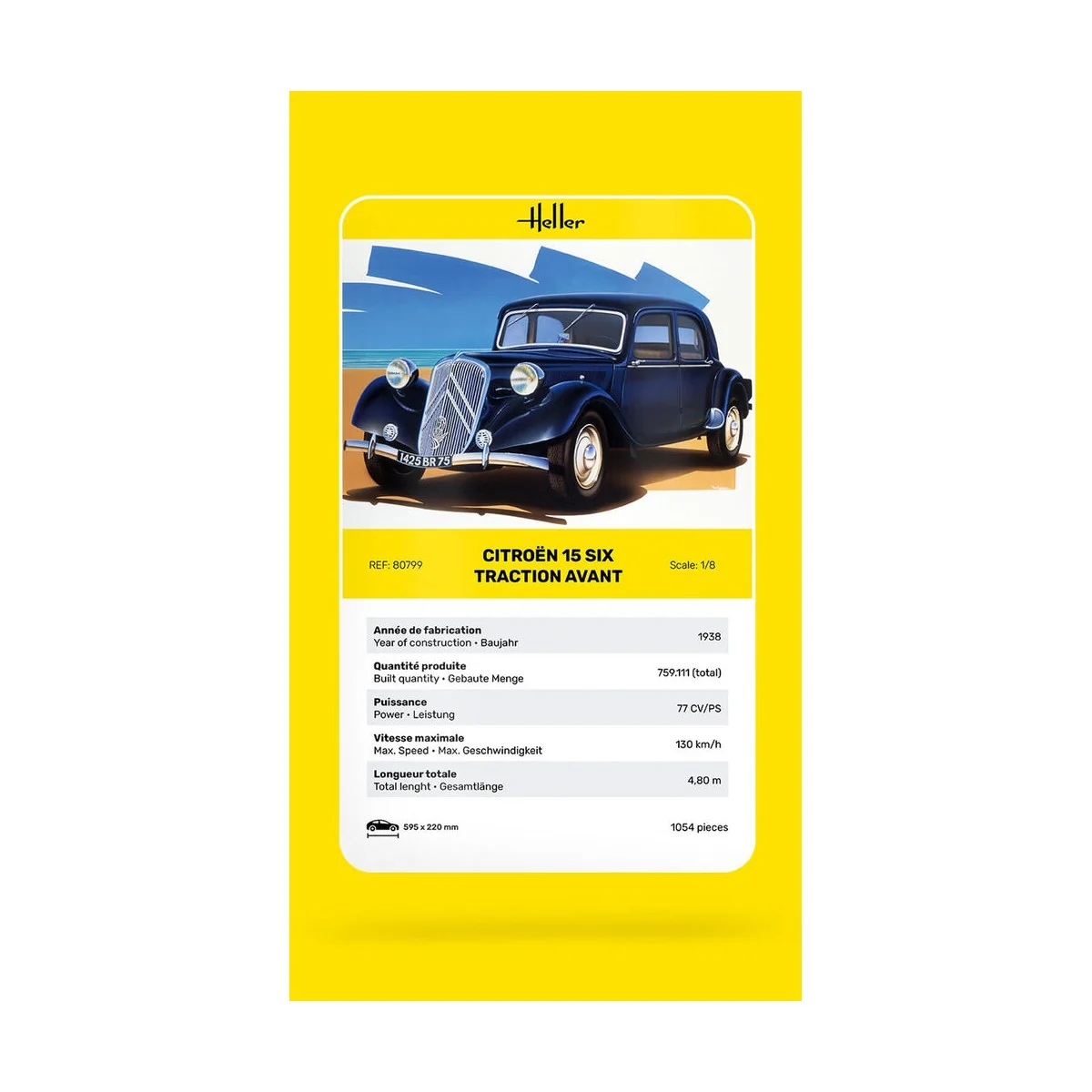 Citroen 15 SIX Traction Avant, 1/8 - Heller 80799