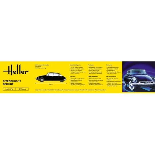 Citroen DS 19, 1/16 - Heller 80795
