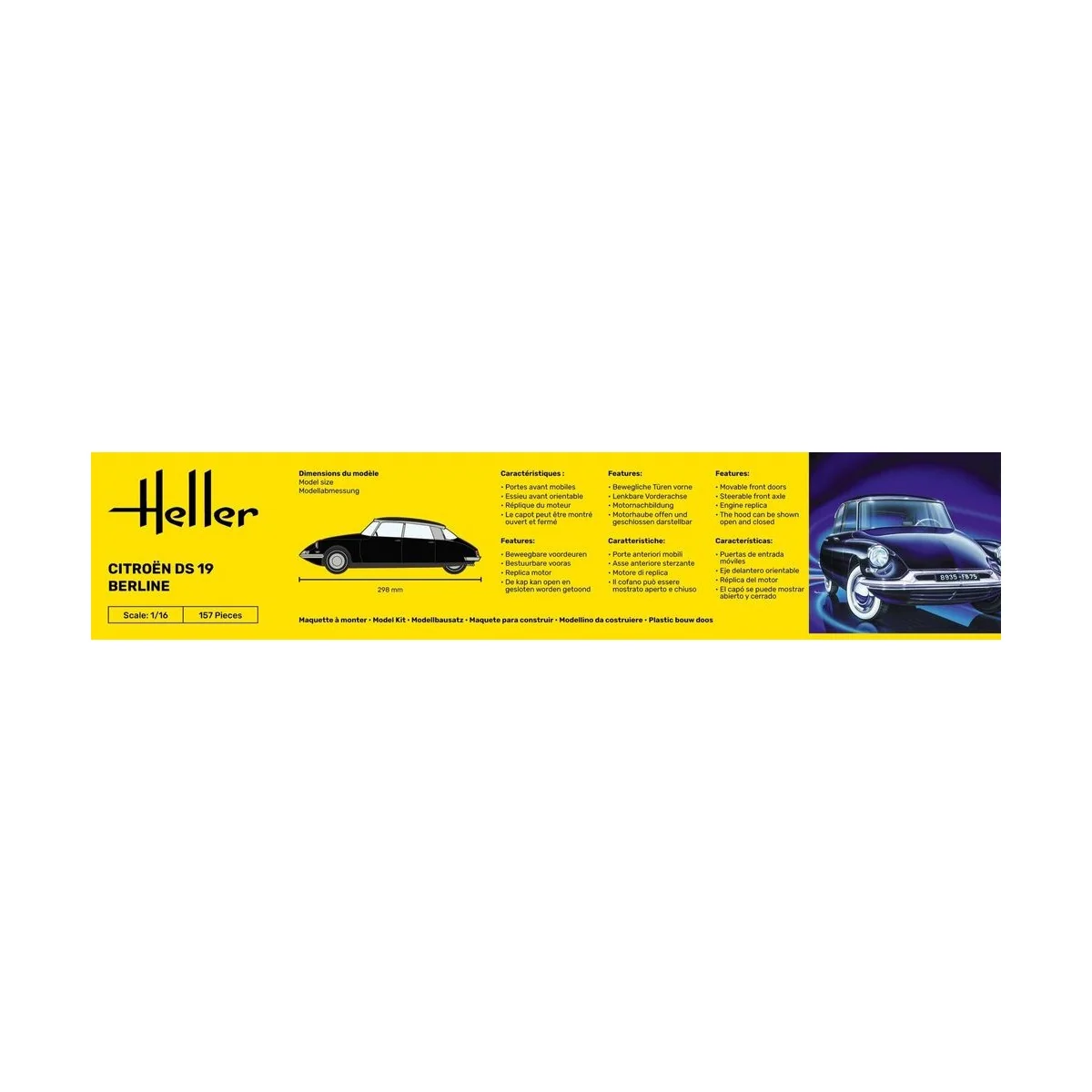 Citroen DS 19, 1/16 - Heller 80795