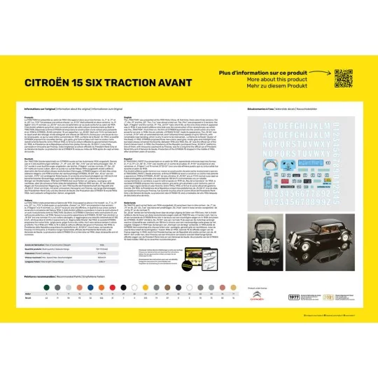 Citroen 15 SIX Traction Avant, 1/8 - Heller 80799