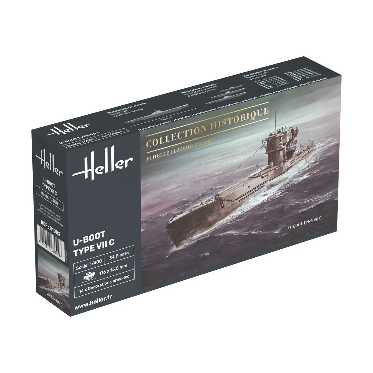 U-Boot Type VII C, 1/400 - Heller 81002