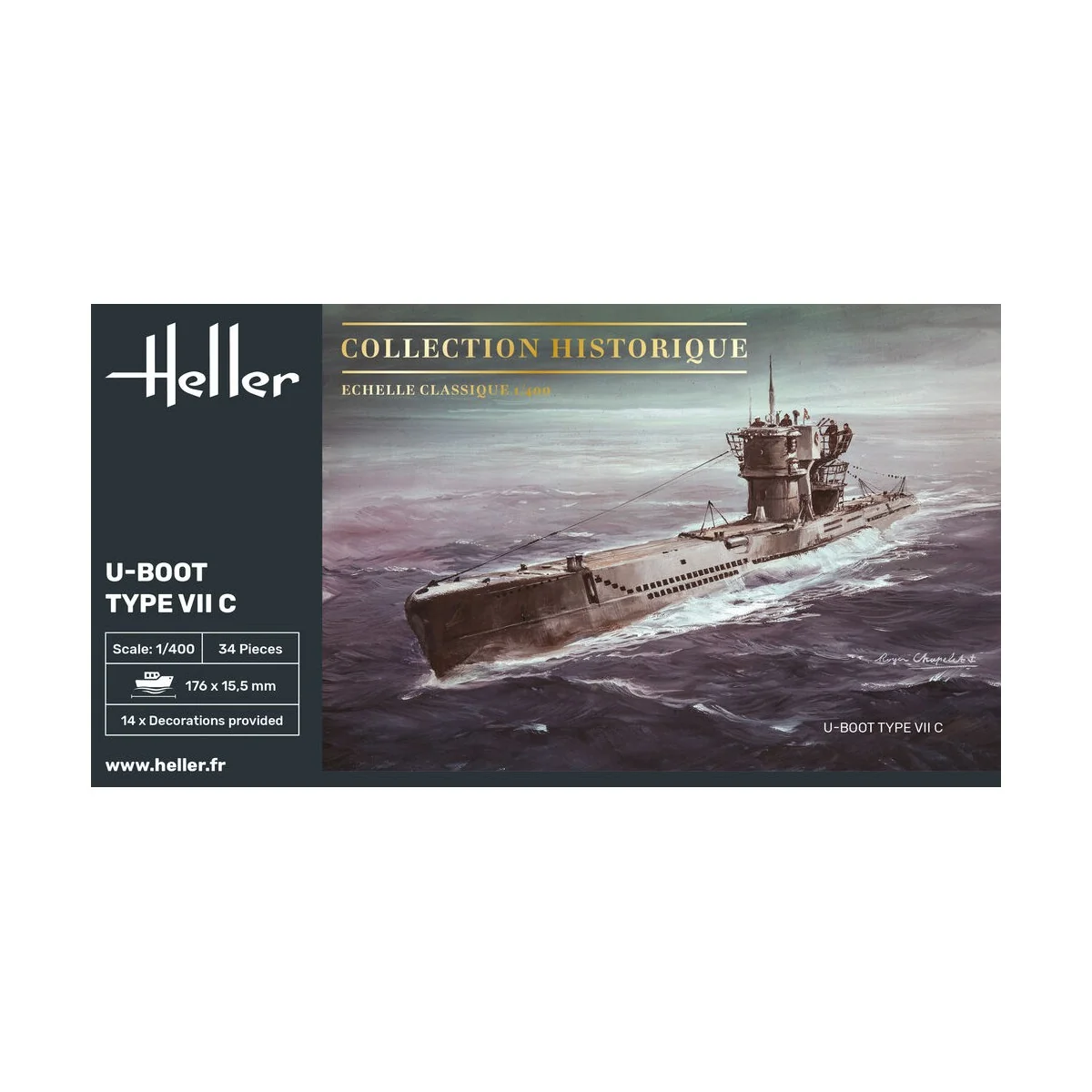 U-Boot Type VII C, 1/400 - Heller 81002