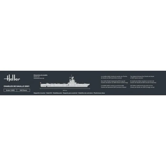 Charles de Gaulle, 1/400 - Heller 81072