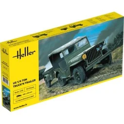 US 1/4 Ton Truck 'n Trailer, 1/35 - Heller 81105 2