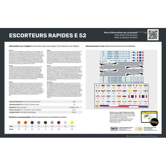 Escorteurs Rapides E 52, 1/400 - Heller 81094