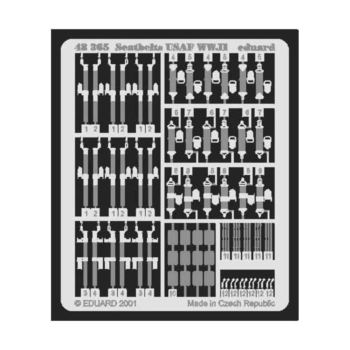 Seatbelts USAF WWII, 1/48 - Eduard Accessories 48365
